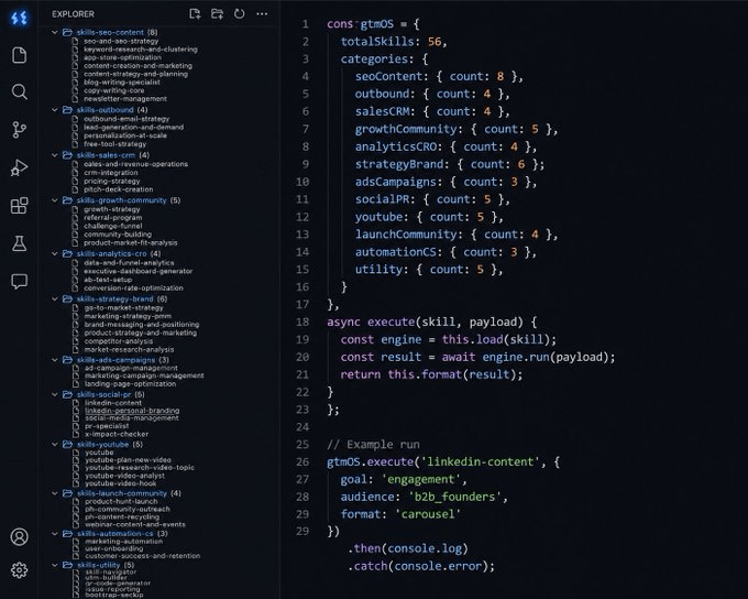 razib_ul47671's tweet photo. All 53 Claude Skills (Free for First 300 People)

CLAUDE SKILLS LIBRARY - FREE

1. The 7 GTM Skills, full SKILL.md prompts
2. The 10 Claude Code Skills, install commands and use cases
3. The 18 GTM Agent Skills, full descriptions and invoke commands
4. The 15 Business Skills, slash commands and full descriptions
5. The 3 LinkedIn Carousel Skills, full SKILL.md files

(72 Hours only)

Like + RT + comment 'SKILLS'

Must Follow me so I can DM you.