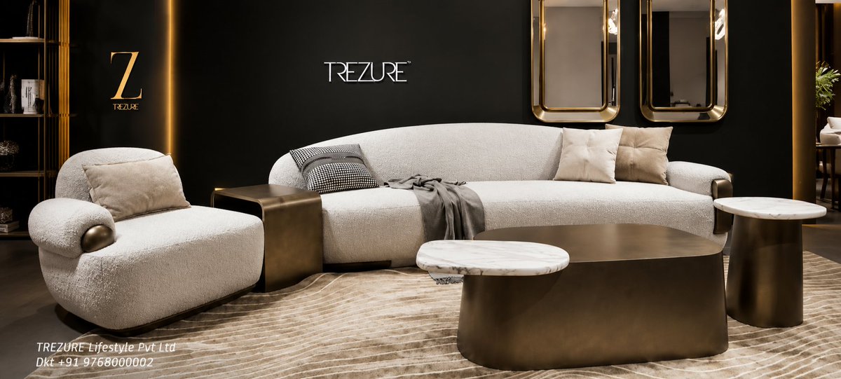 DktTrezure's tweet photo. TREZURE Lifestyle Pvt Ltd  
Discovered Globally 
Luxury Furniture | Artifacts | Accessories | Outdoor furniture 

TREZURE Dkt +91 9768000002

Italian brand premium &amp; Luxury furniture. 

Transform your space into a sanctuary of style. At Trezure Lifestyle, we curate https://t.co/QrNEk1HmjK