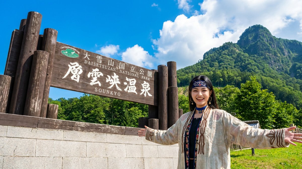 Ainu_Ekashina's tweet photo. 北海道・上川町にある
層雲峡（そううんきょう）。

高さ約200メートルもの断崖絶壁が
およそ24キロにわたって続く大峡谷。

圧倒される景色ですが
この場所には、
アイヌの人々が受け継いできた
言葉や物語が今も残っています。

実は「層雲峡」という名前は
もともとアイヌ語ではありません。

この地を流れる川は、
アイヌ語で「ソーウンペツ」。
「滝の多い川」
という意味で呼ばれていました。

1921年
この地を訪れた詩人・大町桂月が
その響きに着想を得て
「層雲峡」と名付けたことで
この美しい名前が全国へ広まっていきます。

それ以前は、
アイヌの人々は
ここにある雄大な渓谷のことを
シンプルに
「ニセイ（断崖絶壁）」と呼んでいました。

この一帯は古くから
「カムイミンタラ（神々の遊ぶ庭）」と呼ばれ
人が自然を支配する場所ではなく
神々が宿る特別な世界として
大切にされてきました。

毎年夏に開催される
「層雲峡温泉 峡谷火まつり」にも
そんなアイヌの世界観が息づいています。

国造りの神とともに
地上へ降り立ったシマフクロウは
高い木の上から悪しきものを見張り続け
国造りが終わると
「コタンコロカムイ（村を守る神）」
となって、
人々の暮らしを
見守る存在になったと伝えられています。

火まつりには、
そんな守り神への感謝と祈りの心が
受け継がれているのです。

その後、
層雲峡は1927年に「日本百景」に選ばれ
北海道を代表する景勝地として
多くの人に親しまれるようになりました。

その風景に名前を付け
敬い、物語を紡いできた人々がいたから。

層雲峡は、
ただ美しい渓谷ではありません。

だからこそ
この景色は、
ただ見るだけでは終われません。

その名前や物語を知ったとき
層雲峡は、
きっと今までとは違う
景色に見えてくるでしょう🌿😌