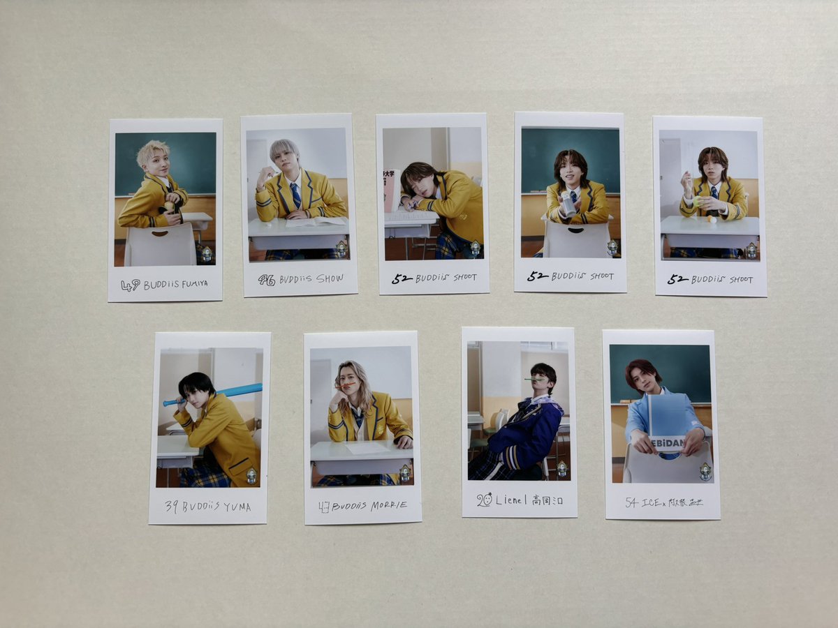 etmf7's tweet photo. 超特急 EBiDAN THE LIVE 2026 15th Anniversary エビライ ミニフォト 隣の席セット 交換

【譲】 画像　FUMIYA　SHOOT　SHOW　MORRIE　YUMA　高岡ミロ　阿久根温世

【求】 マサヒロ　ハル (全方向)

郵送でのお取引希望📮 https://t.co/GY0SBPtE8R