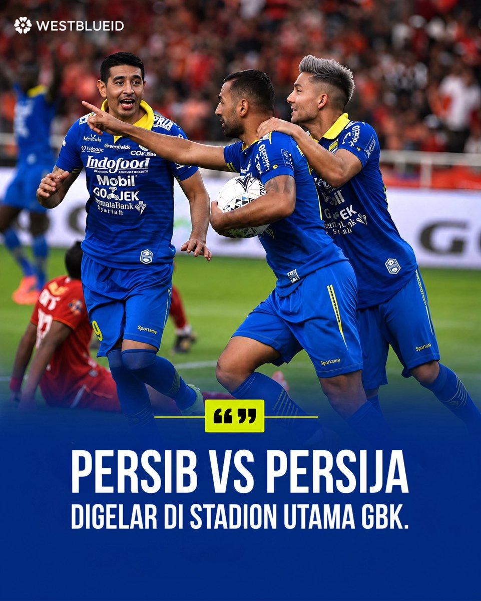 westblueid_'s tweet photo. 🚨 BREAKING: Laga pekan kedua Super League 2026/2027 antara Persija Jakarta dan Persib Bandung dijadwalkan berlangsung di Stadion Utama Gelora Bung Karno, Senayan.

Presiden Persija Mohammad Prapanca mengonfirmasi pihaknya sudah mendapatkan izin dari pengelola GBK.

“Kami sudah dapat konfirmasi dari [pengelola] GBK. Jadi waktu pas kemarin kami dapat draf jadwal, itu kami langsung kirim,” Prapanca.

Pertandingan dijadwalkan pada 12 September 2026.

📝: CNN Indonesia

Terakhir kali Persija menjamu Persib di Jakarta terjadi pada 2019 di Stadion Utama GBK. Skor berakhir imbang 1-1, di mana seisi stadion dibuat terdiam oleh gol Artur Gevorkyan. 😂