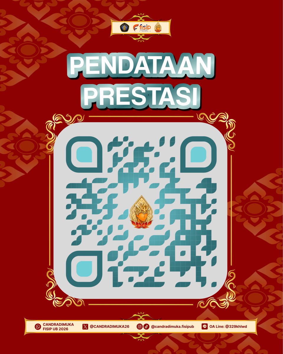 CANDRADIMUKA26's tweet photo. PENDATAAN PRESTASI KESATRIA JINGGA!🧡

Haloo Kesatria Jingga, bagi yang belum mengisi pendataan prestasi bisa langsung mengisi yaa untuk keperluan rangkaian dari CANDRADIMUKA 2026🤩🧡

https://t.co/928gT7flQP

Kalau ada kendala silakan hubungi OA Line @329khlwd 🤗 https://t.co/14X4OWmHux