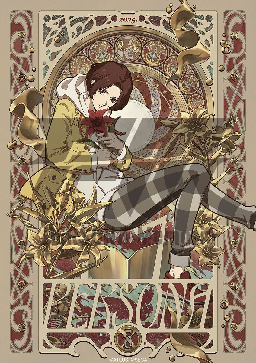 Persona_memoria's tweet photo. 各シリーズのモチーフを散りばめた、
新規オリジナルビジュアルを公開

┈┈┈┈┈┈┈┈┈┈

　主人公(P5X)

┈┈┈┈┈┈┈┈┈┈

▼特設HP
https://t.co/jvsYzxSQf6

＃p30th ＃Persona_memoria https://t.co/j0azkxVAIk