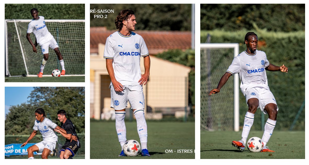 OMCdF's tweet photo. Amical - #OMPRO2 2-1 Istres (⚽️ Lamare et ⚽️Valero) avec la présence de :
👉 Rayan Ouro Bang (2007, DC, 🇫🇷)
👉 Moctar Guirassy (2008, MiL, #U17FRA 🇫🇷)
👉 Milan Leccese (2008, MiL, #U18FRA 🇫🇷)
👉 Babacar Dione (2009, DC, #U17FRA 🇫🇷) https://t.co/7Tte7PnhPK