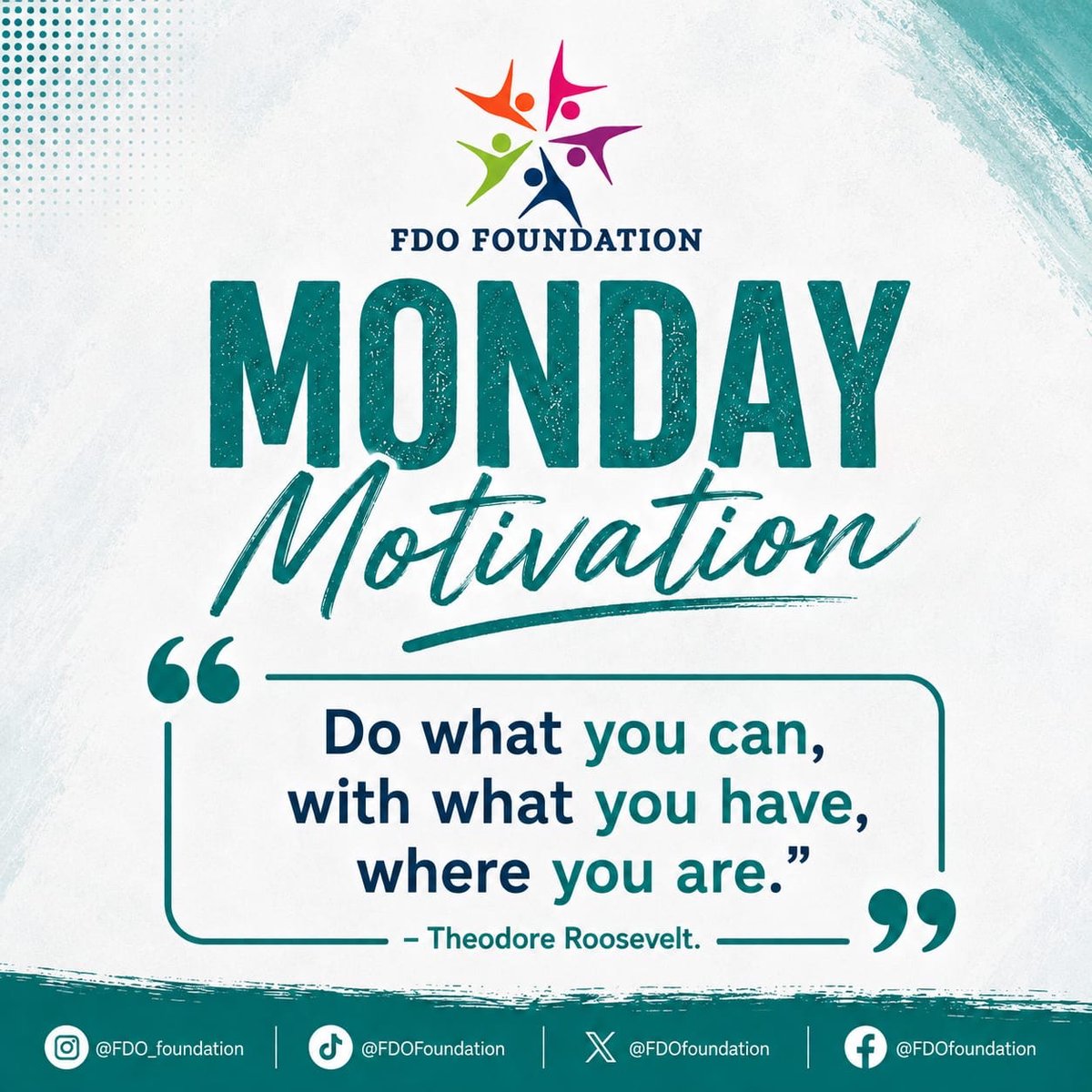 FDOfoundation's tweet photo. You may not have everything you need, but you have enough to start.
Use what’s in your hands. Start where you are. Take the next step.
This week, focus on progress, not perfection.
#fdofoundation #MondayMotivation #humanity #community https://t.co/sjIsWbPF0R