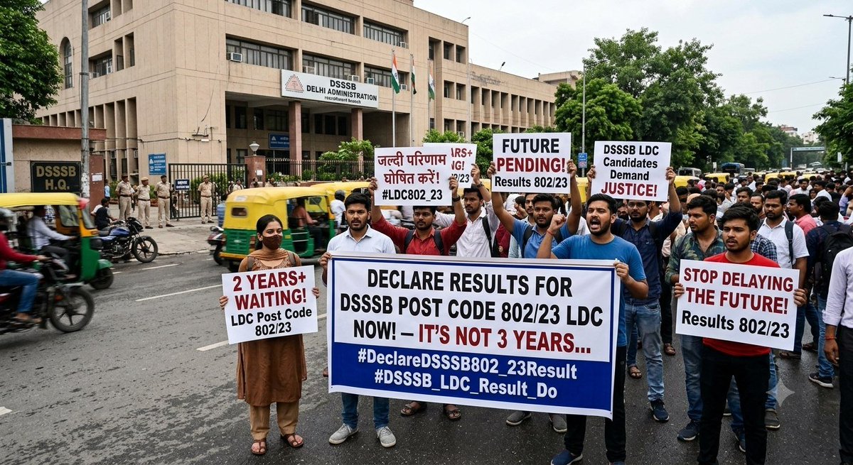 ROHITSharm47636's tweet photo. नोटिफिकेशन आया: Jan 2024

इम्तिहान हुआ: Nov 2025

टाइपing ख़त्म: July 2026

ढाई साल (2.5 Years) का लंबा सफर तय करने के बाद भी DSSSB LDC DASS Grade 4 (802/23) के छात्र खाली हाथ खड़े हैं। अब और इम्तिहान मत लीजिए, फाइनल रिजल्ट घोषित कीजिए! 🗣️
#releasedass4result
#dsssbdelayissue https://t.co/WA9zyLSA2p