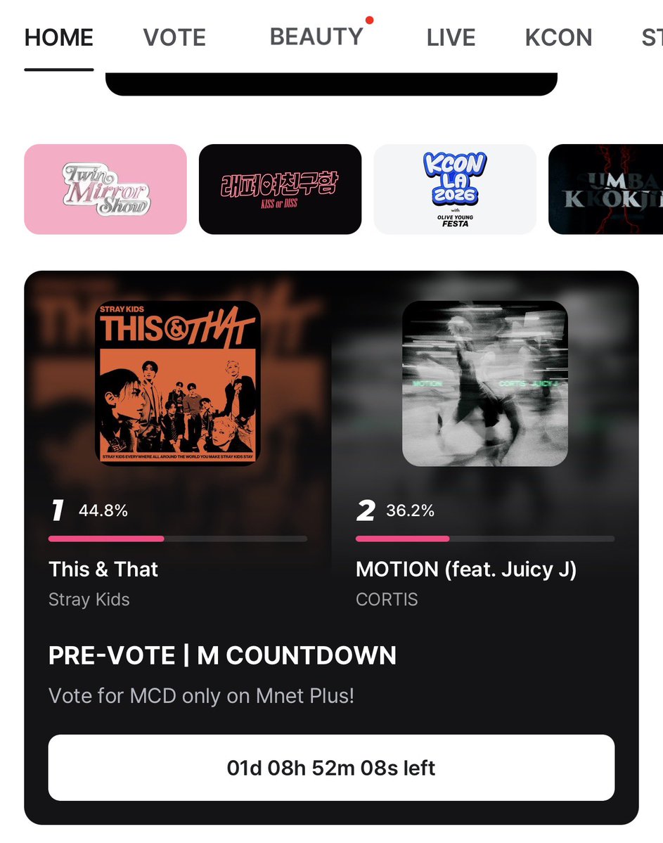 pixievll's tweet photo. can we PLEASE focus now on mcountdown ongoing pre-votings on mnet plus app and for inkigayo on the Linc app ‼️‼️‼️ 

we have already lost the pre-votings on idolchamp and we really CANNOT afford to repeat that for other music show pre-votings, stays we really need to do so much better and i KNOW we can.
