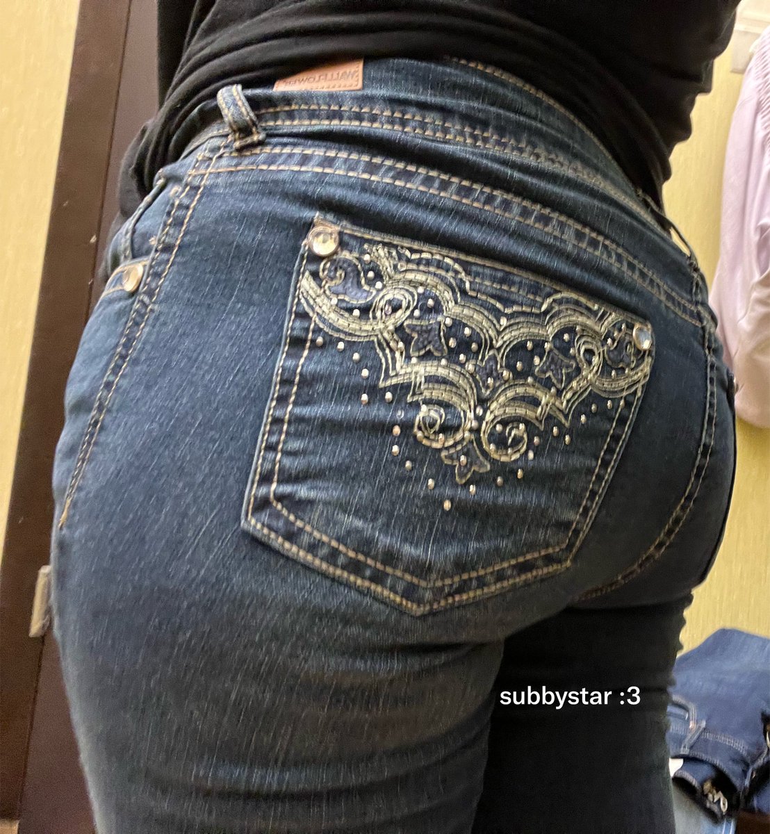 subbystar555's tweet photo. do you like my new jeans? #nsfwtwt #nsfw #femboy :3 sorry want tags want ppl to see me #horny #wlw #trans https://t.co/k6wkNDQtUK
