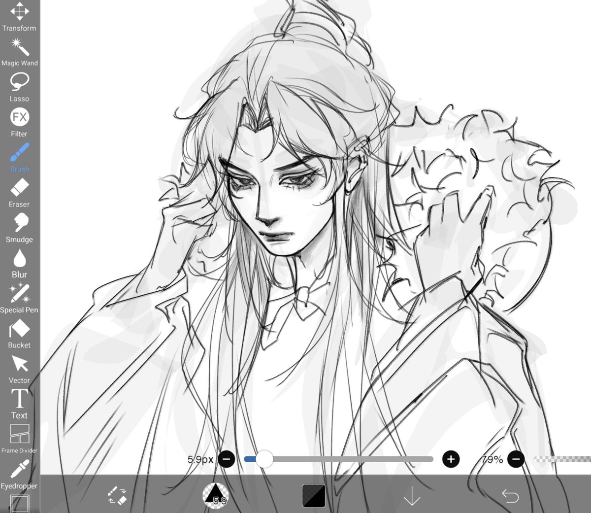 marilingers's tweet photo. quick Wanning sketch for his (late) birthday #2ha https://t.co/ucNrd8RrJS