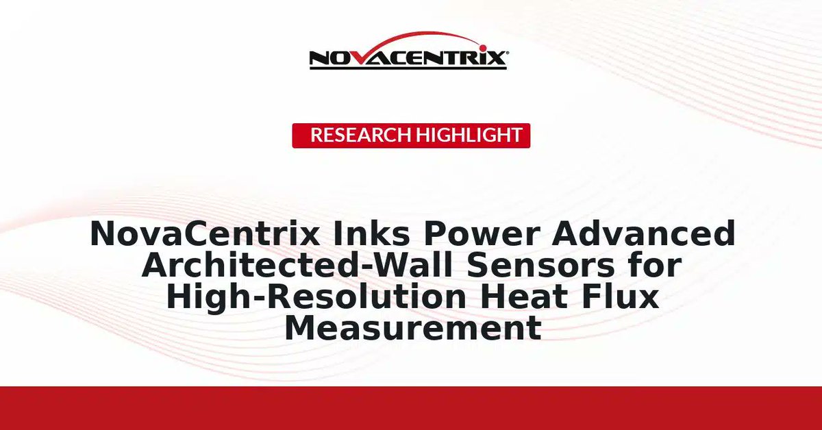 NovaCentrix's tweet photo. New Research Highlight - https://t.co/0ltY2faUX1

Researchers leveraged NovaCentrix JS-A426 silver nanoparticle ink for aerosol jet printing of advanced surface temperature sensors, enabling high-resolution heat flux determination in extreme environments like internal combustion engines.

This work, published in the International Journal of Heat and Mass Transfer, demonstrates how architected-wall sensors, fabricated with our conductive inks, offer a flexible and robust alternative to traditional methods.

✓ NovaCentrix JS-A426 ink used for aerosol jet printing of RTD sensing elements.
✓ Engineered insulating layer amplifies temperature swing by up to 54x.
✓ Aerosol jet printing offers greater manufacturing flexibility than lithography.
✓ Sensors provide comparable, high-resolution heat flux data in shock tube and engine tests.
✓ Critical for optimizing energy converters and understanding thermal dynamics.

We're proud to see our materials enabling cutting-edge sensor technology for demanding applications.

#NovaCentrix #PrintedElectronics #AerosolJetPrinting #ConductiveInks #Sensors #HeatFlux #InternalCombustionEngines