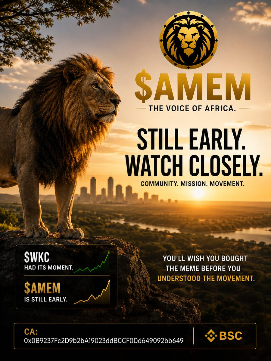 DavidJohn777a's tweet photo. @Crypto_Meastro1 Join this revolution.
CA | $AMEM | BSC 
0x0B9237Fc2D9b2bA19023ddBCCF0Dd649092bb649 https://t.co/txMGlDCsaG