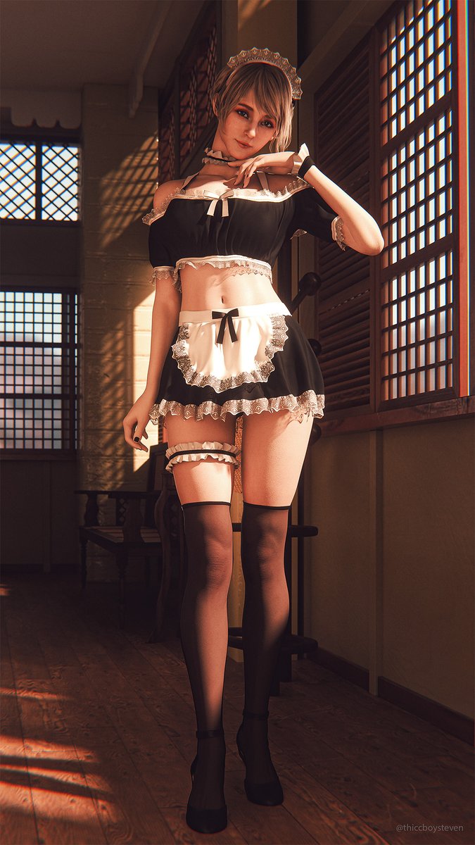 thiccboysteven's tweet photo. She’s at your service. 
What would you ask her to do? https://t.co/xID80zNgi2