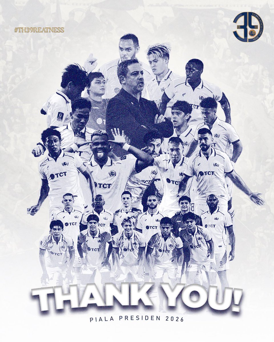 AremafcOfficial's tweet photo. 𝐍𝐮𝐰𝐮𝐬 𝐒𝐮𝐝𝐚𝐡 𝐁𝐞𝐫𝐣𝐮𝐚𝐧𝐠🦁🔵
Piala Presiden Elite 2026 telah kita lalui dan terima kasih untuk semua pihak yang sudah mendukung Arema FC untuk menjadi lebih baik. Singo Edan pasti tahu caranya untuk bangkit dan kembali pada jalur kejayaan.

Saatnya fokus pada kompetisi yang akan datang 🧐

#AremaFC #AremaDay #SalamSatuJiwa #TH39REATNESS #PialaPresiden2026
