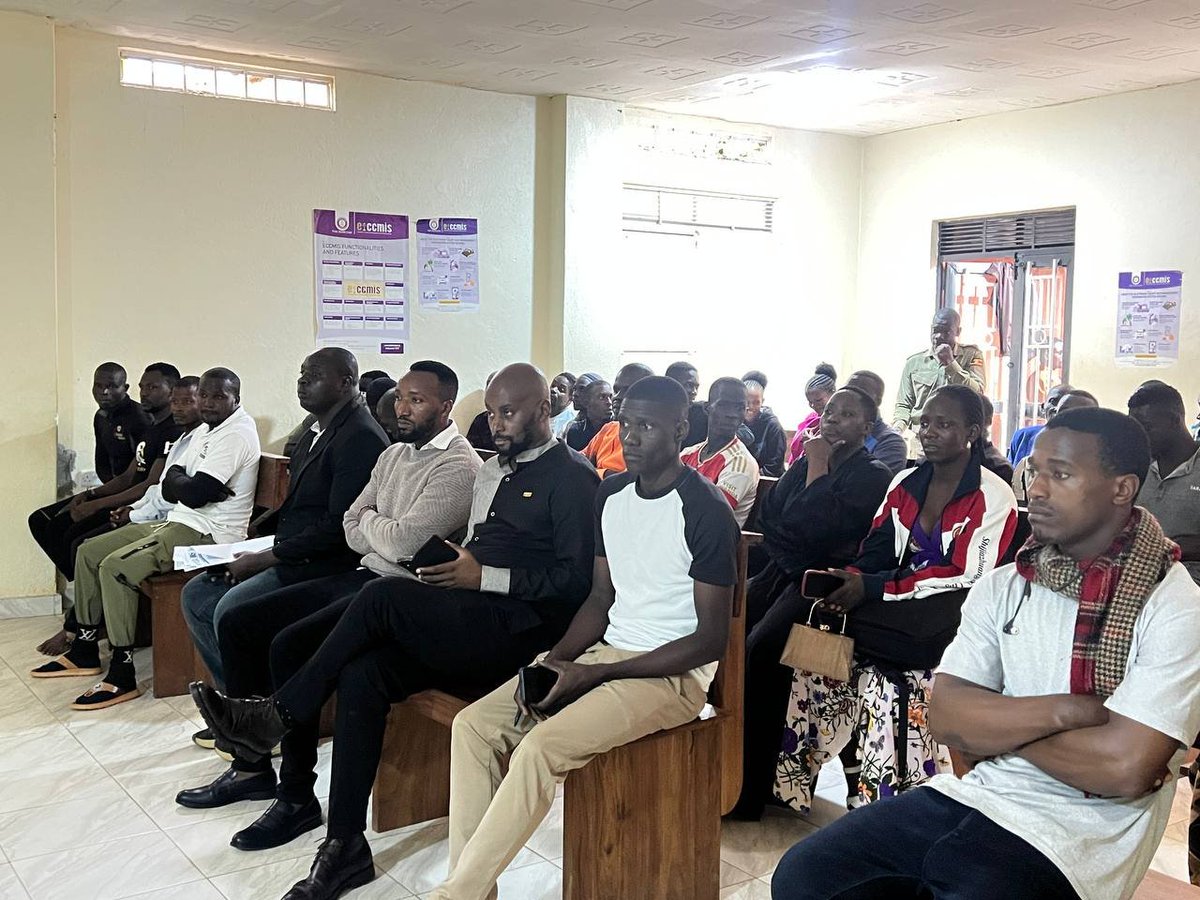 DavidLRubongoya's tweet photo. On Saturday, thirteen @NUP_Ug supporters were travelling from Kampala to Luwero for burial. Because they were putting on NUP party colors and had a flag with them, they were intercepted, arrested and detained at Kawempe Police. Today, they have been arraigned before court at Kanyanya and charged with being a nuisance and handling the national flag in "a careless and degrading way". They've not been allowed to even make a bail application but have been remanded till the 28th! The regime always manufacturing cases to ensure a constant presence of political prisoners😡

The thirteen comrades are; Muwonge Martin, Bwire Hakim, Sseremba Paul, Kawanda Ezra, Ssali Fred,  Simon Geserwa, Kasule Godfrey, Nakitende Vivian, Waswa Mohammed, Nayebale Grace, Musisi Shafiq, Lubega Shakuru, and Ssuuna Simon.