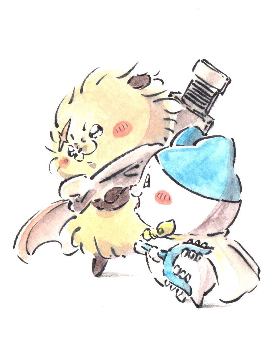 shirobutaz's tweet photo. ハチワレとラッコ先生【師弟の絆】 https://t.co/gxn5XerhTb