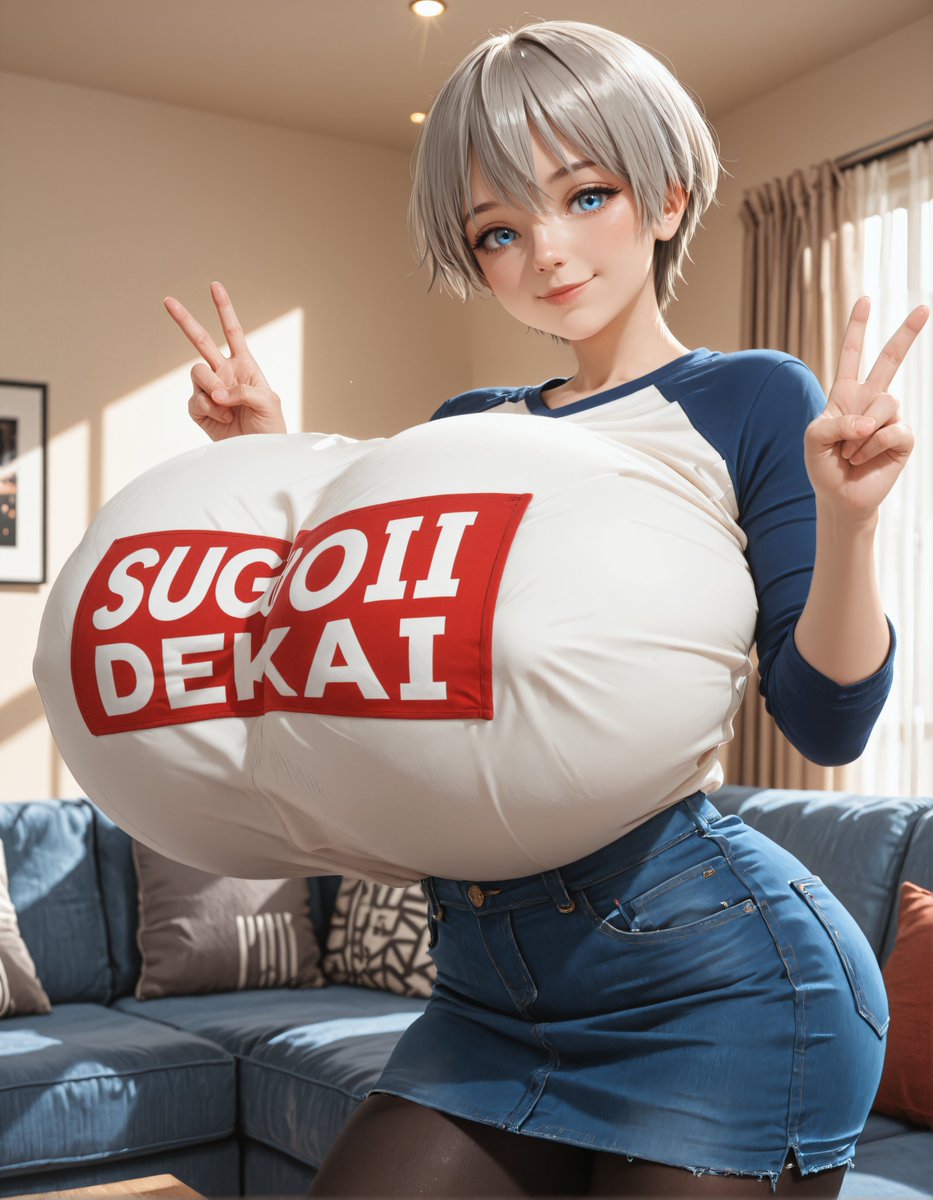 YD_Waifu's tweet photo. Hana stretching out her shirt! https://t.co/8k9HRawrc0