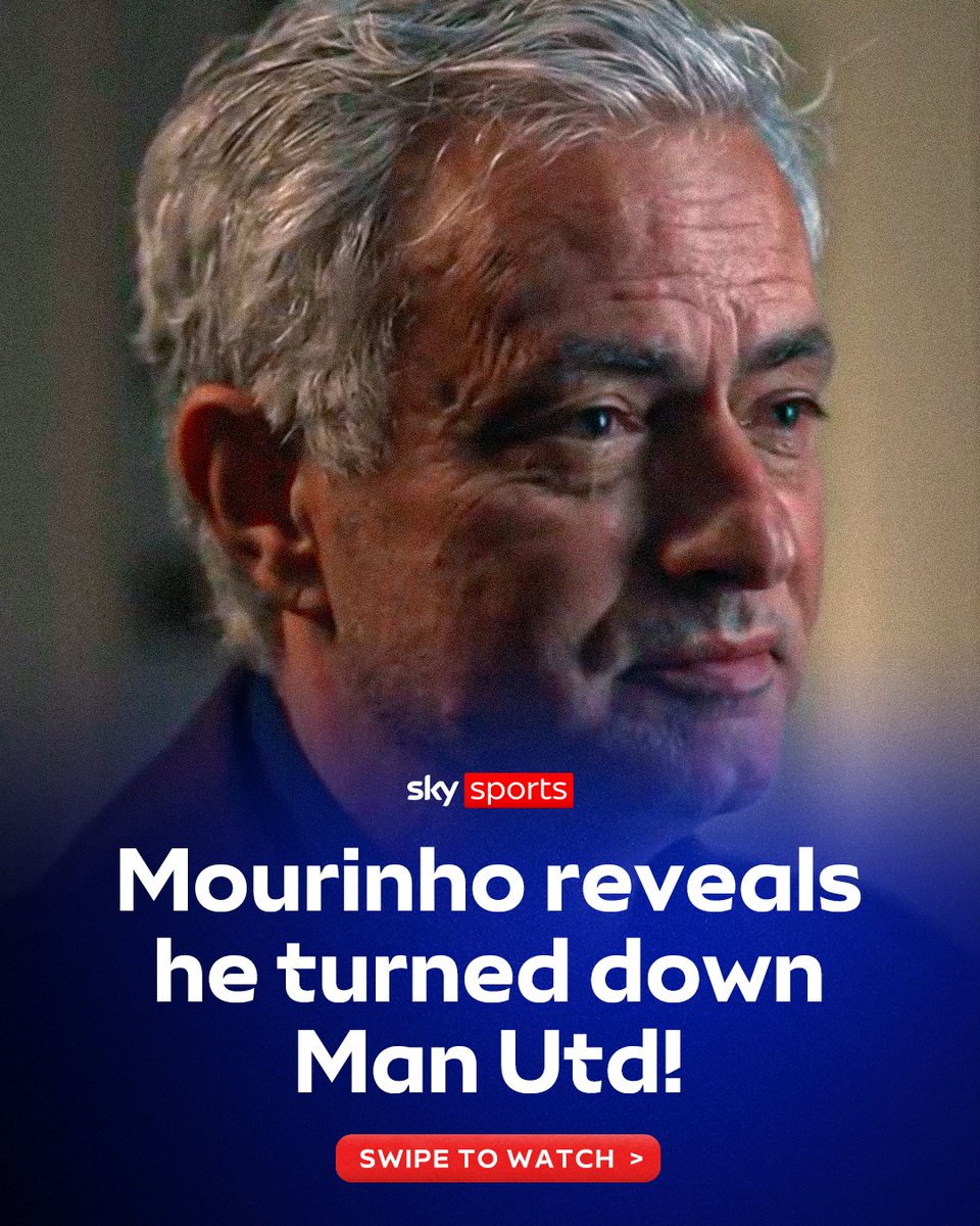 CFCDaily's tweet photo. 🚨WOW! Mourinho confirms he was supposed to join Man Utd in 2013 after he left Real Madrid but opted to return to Chelsea instead because he wanted to feel ‘loved’ again. [Netflix via Sky]  https://t.co/tCFtCTcJ2i
