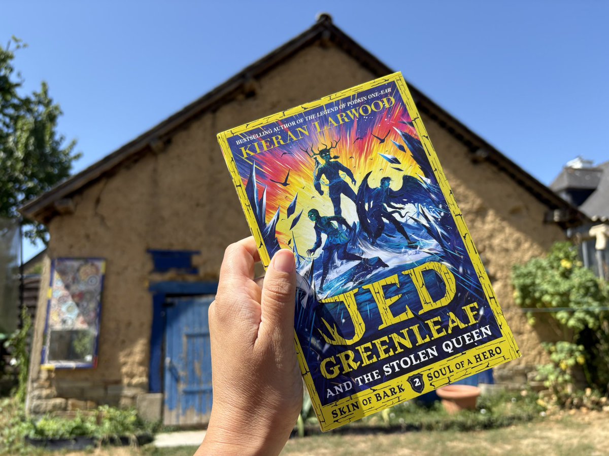BookSuperhero2's tweet photo. Today’s read is from one of my favourite children’s authors, #kieranlarwood I’m enjoying the second #JedGreenleaf adventure as he heads back to the Arthanfest tournament. Illustrated by @manuelsumberac @FaberChildrens 🍃 https://t.co/ObaFcjQosZ