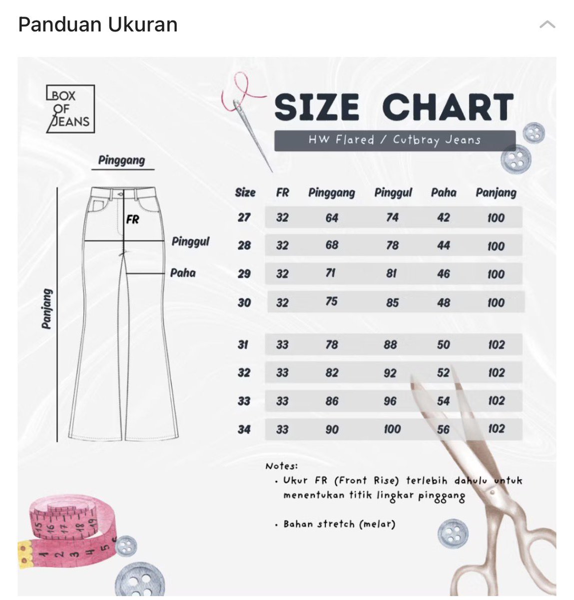 nyaongie_'s tweet photo. Ini size chartnya. Ukuran 29 ya

Link checkout https://t.co/EcA2GCAY8o https://t.co/FdKbjqDBCi