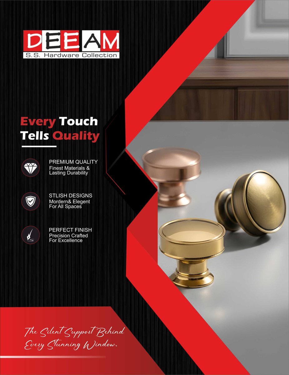 clue_hardware's tweet photo. Bring a refined touch to your furniture with DEEAM β S.S. Hardware Collection. Designed for those who appreciate premium craftsmanship, elegant aesthetics, and lasting performance.
π€β€οΈ
#DEEAM #SSHardwareCollection #HardwareCollection #FurnitureHardware #PremiumHardware https://t.co/Ea2KP0FAe7