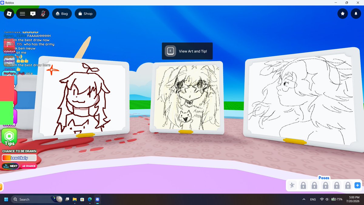 Nofaru_F's tweet photo. Whoa, roblox artist are cooking! 🔥
I'm the left one 🤧 https://t.co/iWF9p3cwcp