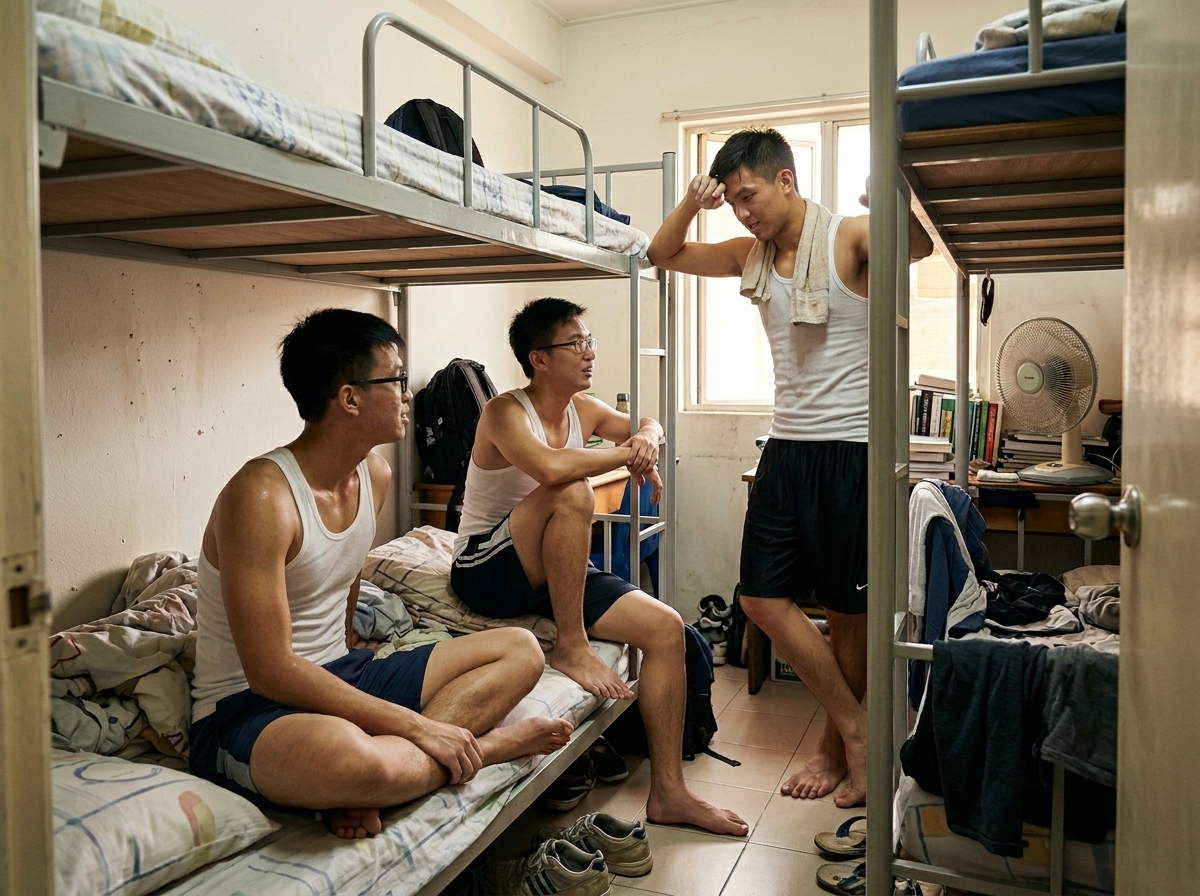 asiansinglet's tweet photo. Dorm life in Southeast Asia.
#singlet #ai #asiansinglet #dormitory #lockerroom https://t.co/HKIuaKoaQ5