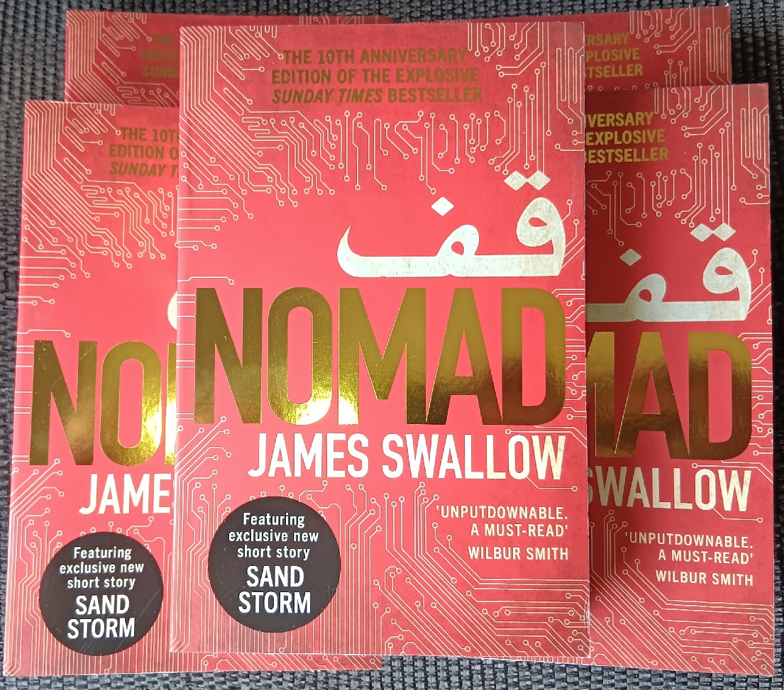 jmswallow's tweet photo. Unboxing day is always a fun day - check out the shiny gold flash on the new edition of NOMAD, in bookshops this week! https://t.co/BAcboYmOnb https://t.co/F837ATwo6e