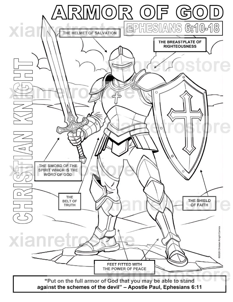 X77WorldMedia's tweet photo. Armor of God #8 - Coloring Page - Christian Knight - Ephesians 6 - Christian Superhero - Digital Download Printable - Biblical Quote
– Click Here to View https://t.co/xk14MIXrdQ
- #etsyshop #christiansuperheroes #comicart #armorofgod #coloringpage #download https://t.co/3XjYmoQid0