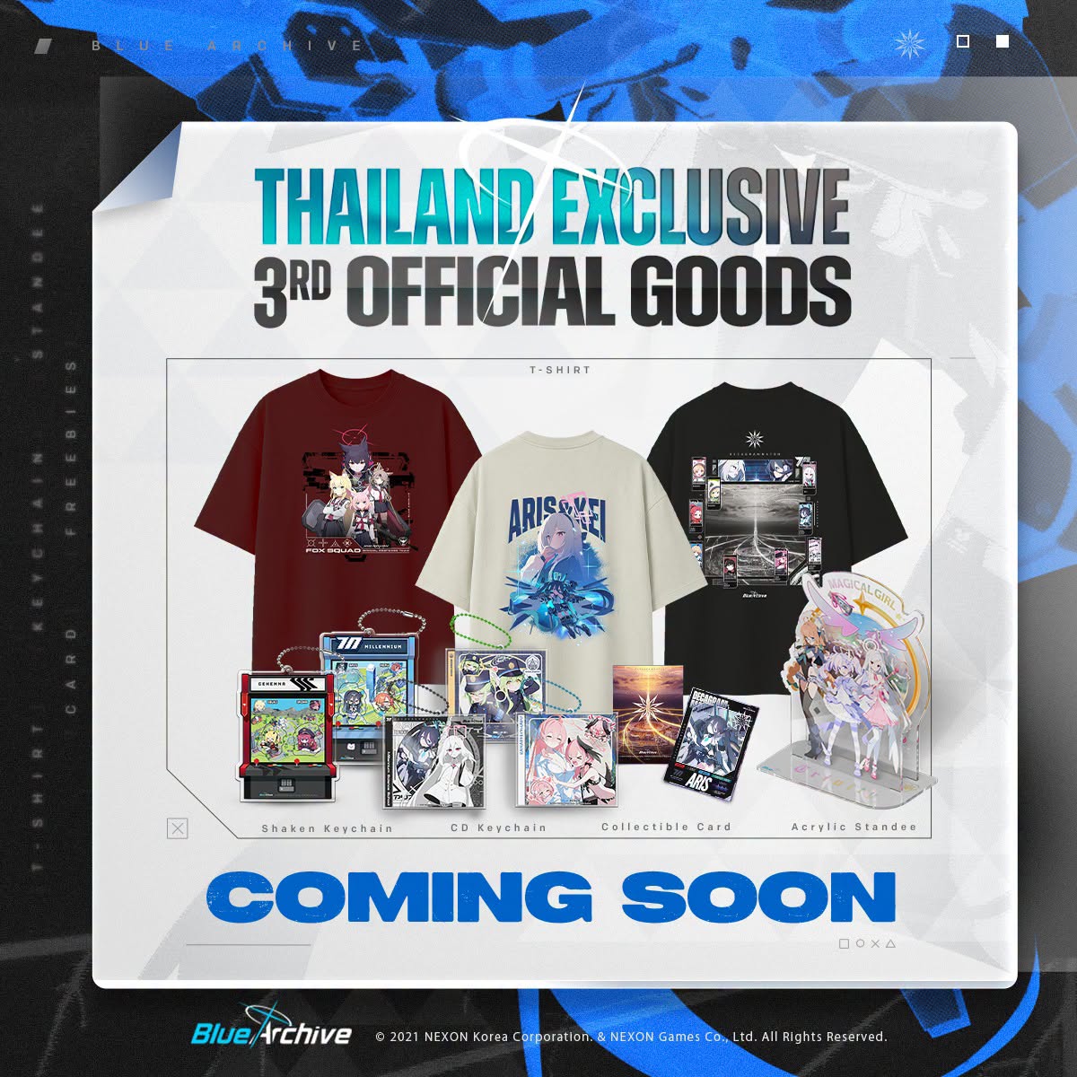 ippandouga's tweet photo. タイ版ブルアカ
オフィシャルグッズ第三弾告知。
（FOX小隊、アリス＆ケイが中心ですが、それ以外にも色々ありますね・・・） https://t.co/BdQrPnoYtJ