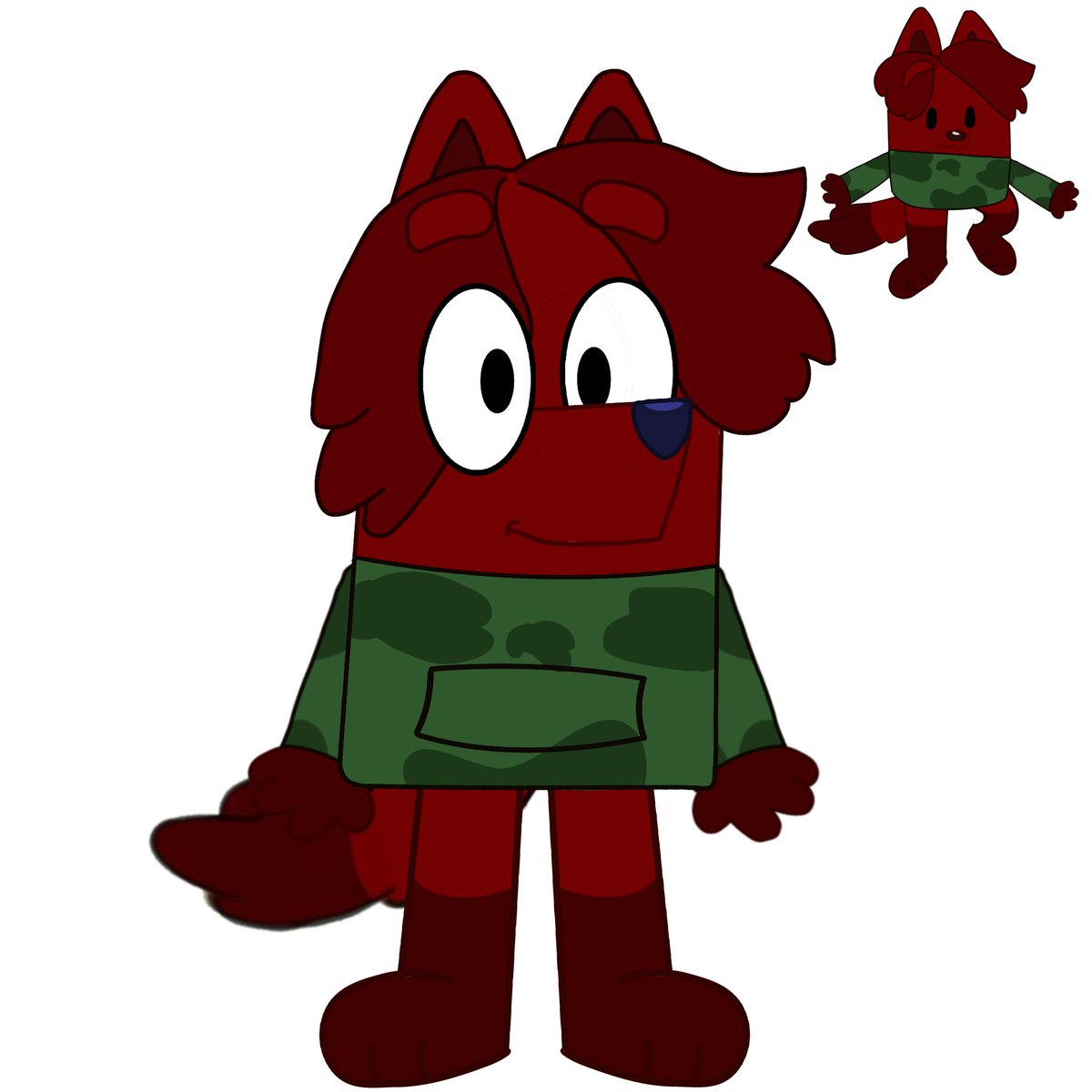 WdKris_'s tweet photo. @Lune_miekoo I redrew my fursona in the Bluey style https://t.co/mwa2MVTniC