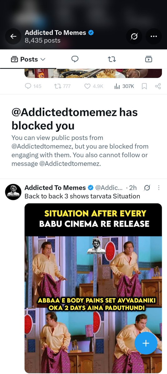 MuraliOnions's tweet photo. @Urstruly__Raghu A lanja koduku eppudo insta lo X LO  kuda block chesindu lofer na koduku https://t.co/dQgfMw97ac