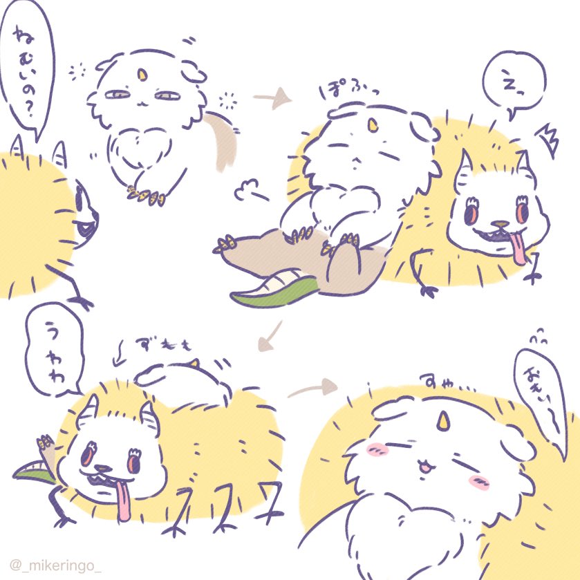 _mikeringo_'s tweet photo. 「ここで寝るのォ！？」 https://t.co/WGMXfomoWj
