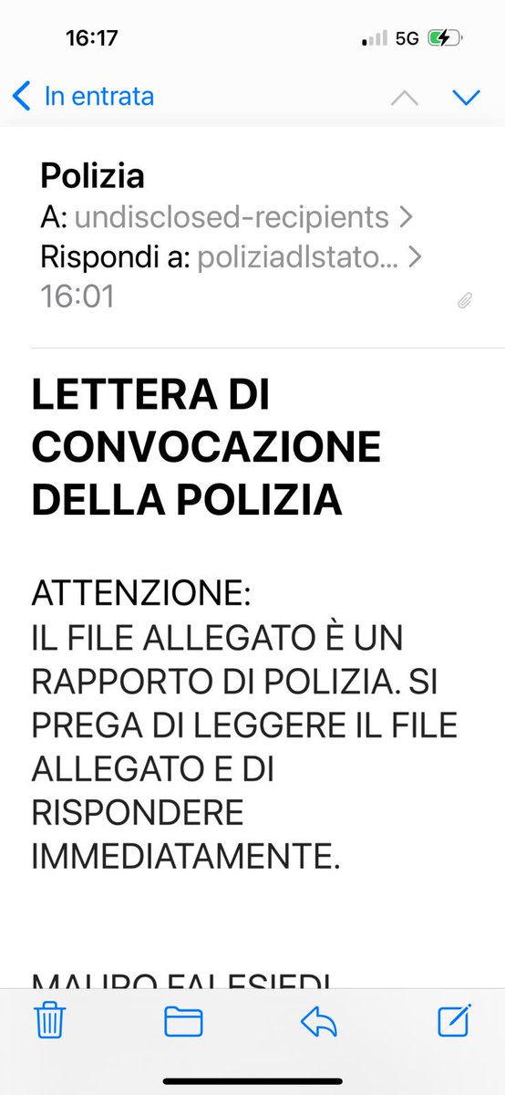poliziadistato's tweet photo. ‼️Molti cittadini stanno ricevendo mail che imitano notifiche ufficiali, convocazioni o atti giudiziari, spesso riportando nomi e firme del capo della Polizia, dirigenti o responsabili di uffici e reparti di Forze di Polizia 👇
https://t.co/LevZYGiwRv
#10agosto #attentialletruffe https://t.co/CaFEYixniL