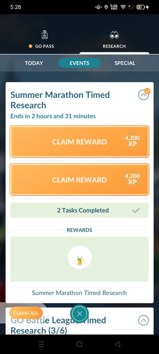 PinoyGUnit18's tweet photo. All this walking for a Pikachu 🙈 was it worth it not really 🤭 I typically walk 20-30 km weekly so hitting 42km was rough 🙃
#PokemonGo
#TeamCebu
#Pikachu https://t.co/a6e1eNnBX4
