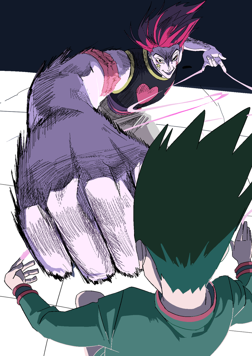 hoshienushi's tweet photo. ゴンvsヒソカ　#hxh https://t.co/mOGwaXRI92