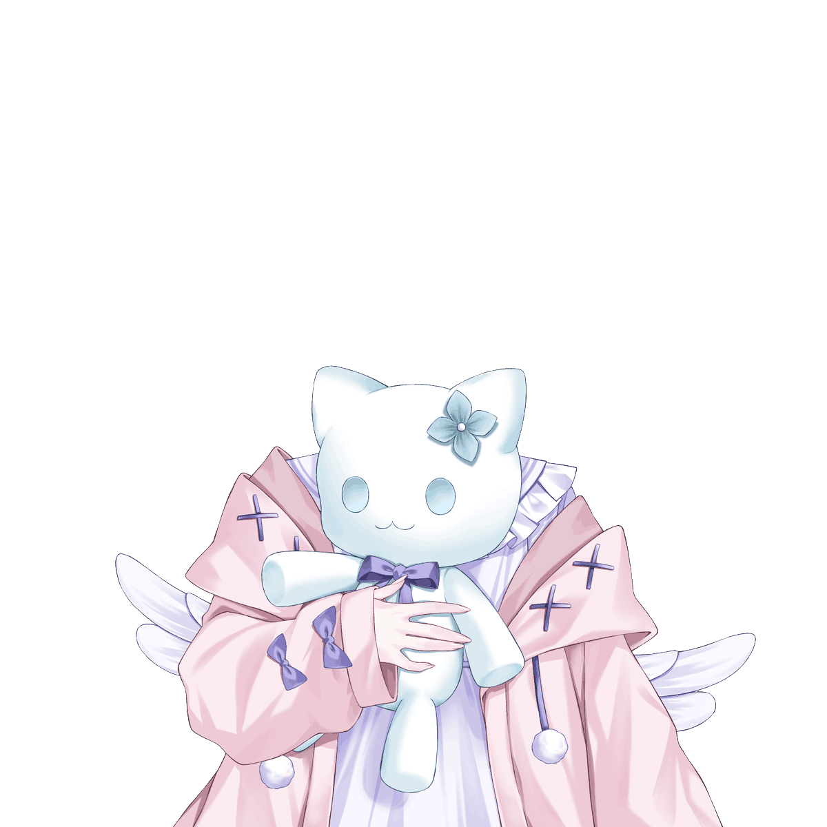 itami_riya's tweet photo. 【フリーVtuber素材】
パジャマ風衣装　ぬいぐるみ×アイマスク

使用条件：リポスト、引用RP
加工・加筆OK（AI編集は除きます。）

ロリータなパジャマ風衣装にしてみました。羽がお気に入りです。
ぜひお気軽に使ってみてください🙇
　＃Vtuber素材　＃VTuberAssets https://t.co/zAMJ15oLRs