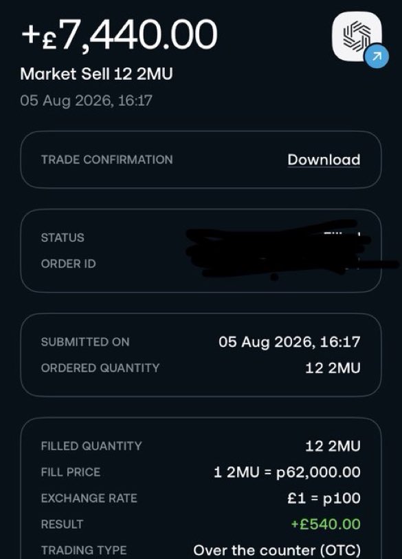 MariuszxInvests's tweet photo. Out of 2MU, into $MU.

Result plus £540 on the leveraged position.

Let’s enjoy rest of the day 😉🏖️ https://t.co/icpa9nlngG