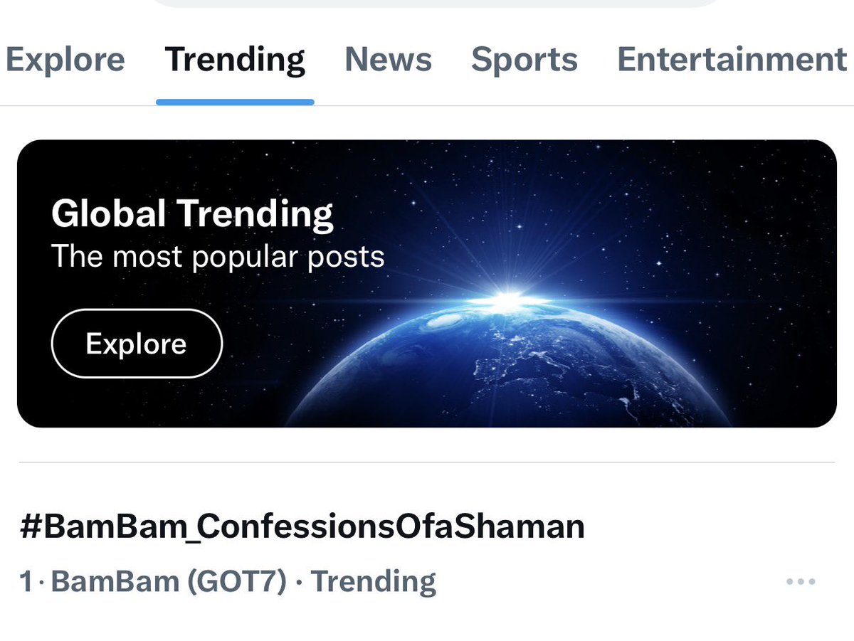 BamBamBooster's tweet photo. เก่งมากทุกคนที่ 1 บนเทรนด์ไทยแล้วไปกันต่อยาวไปยาวปายกับเทรนด์โลกกัน 🙌🏻📿

#BamBam_ConfessionsOfaShaman https://t.co/d3UUVvzy46