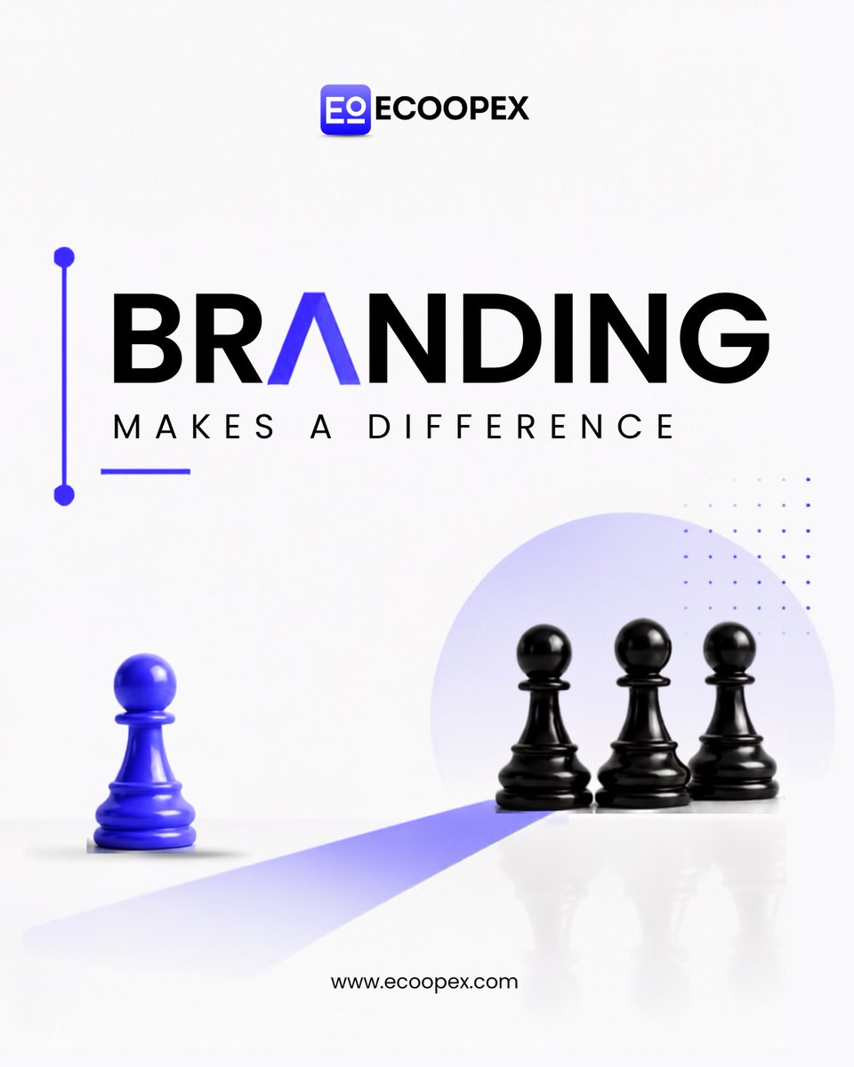 Ecoopex's tweet photo. Branding makes a difference. ♟️

Strong positioning, clear messaging, and consistent design can separate your business from the competition.

Ecoopex helps brands stand out, build trust, and stay memorable.

🌐 https://t.co/Czygf1wd8D https://t.co/twxLQaGm4I