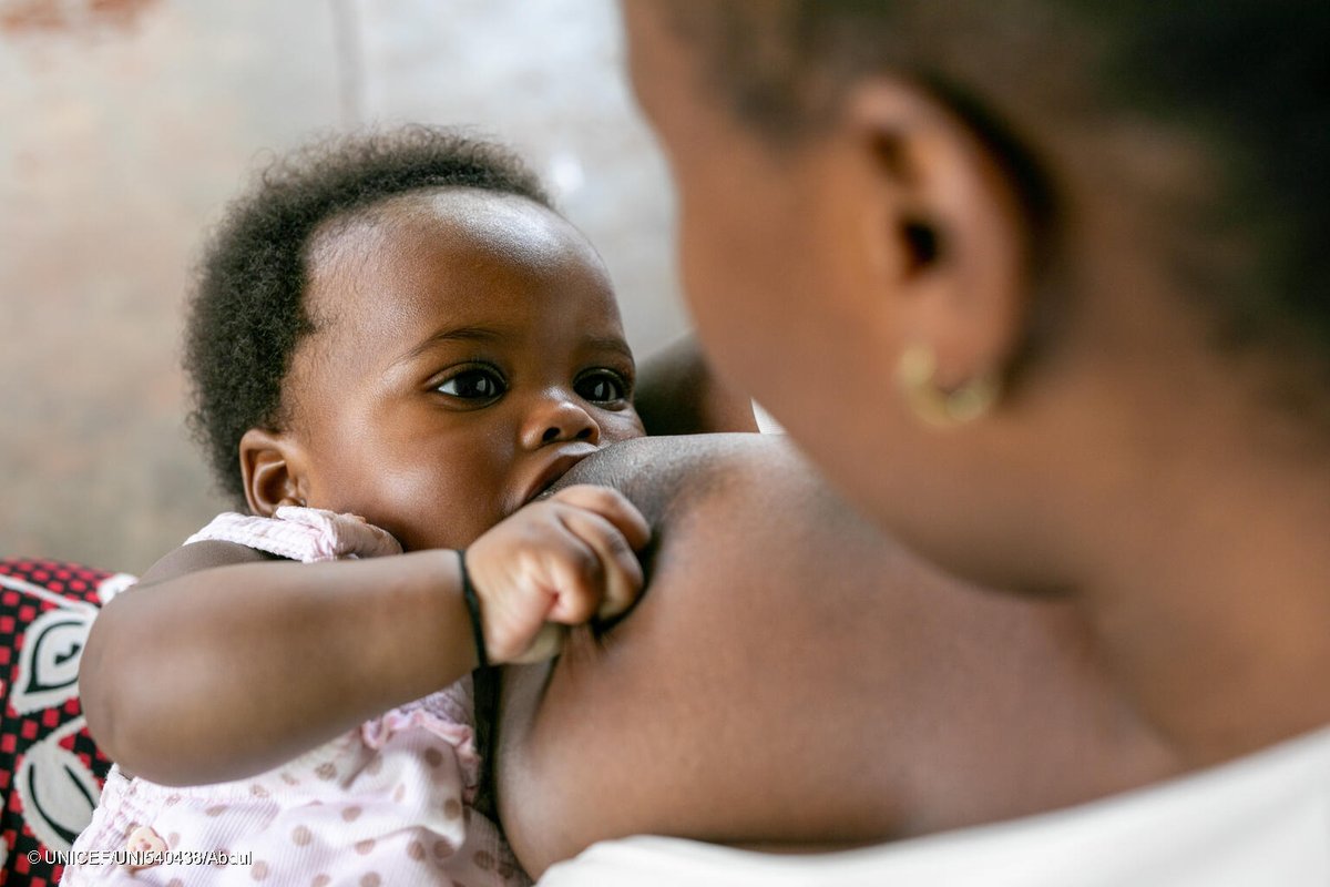 UNICEFUganda's tweet photo. For the first 6 months, babies need only breastmilk.

It is safe, nutritious &amp; provides all the energy &amp; nutrients infants need to grow strong and healthy.

Let's make breastfeeding possible for every mother, everywhere. Let's strengthen what works. 🤱💙

#BestStartInLife https://t.co/K3klv4GNkx