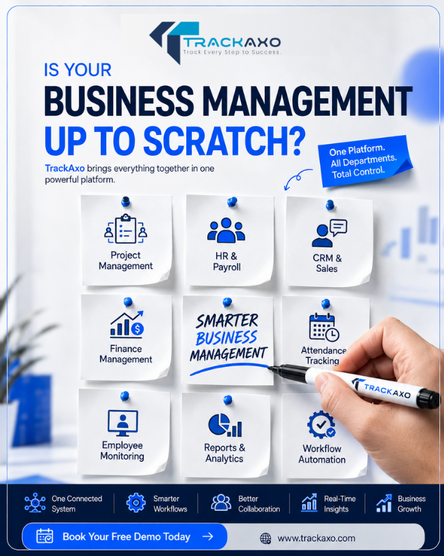 trackaxo's tweet photo. Is your business management up to scratch?
Manage Projects, HR, Payroll, CRM, Finance, Attendance, Employee Monitoring & Analytics from one platform with TrackAxo.
๐ https://t.co/MoaeSa3gj1
#ERPSoftware #BusinessManagement #ProjectManagement #CRM #HRSoftware #PayrollSoftware https://t.co/OLawsaei4g