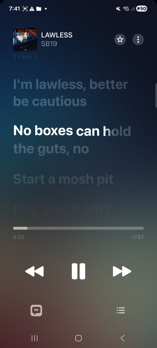 blessmochi's tweet photo. Is it just me or may mga errors talaga sa lyrics ng lawless on apple music? Huhu @SB19Official @imszmc @JoshCullen_s https://t.co/cjddFqP2kX