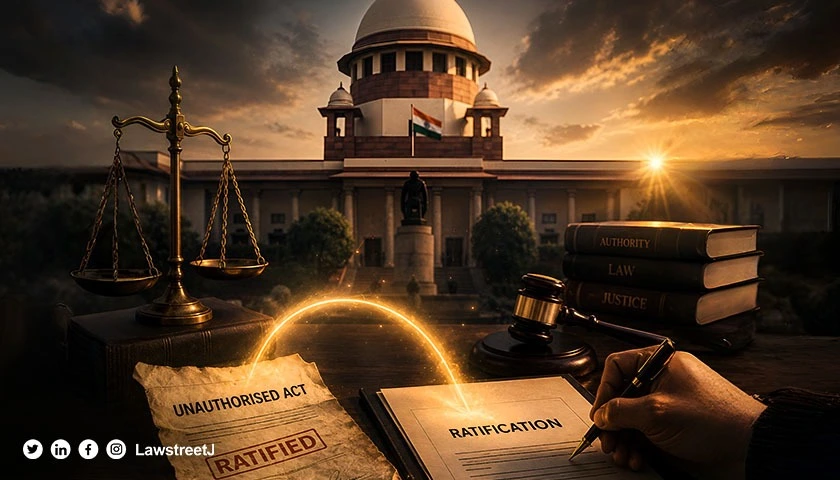 LawstreetJ's tweet photo. #SupremeCourt explains the doctrine of #ratification, holding that a competent authority's later approval validates an earlier unauthorised act retrospectively from the date it was originally performed.

Read full article here
https://t.co/pktyPyXPAH

@isaketsourav  #DoctrineOfRatification #AdministrativeLaw #ServiceLaw #EmploymentLaw #Resignation