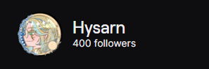 Hysarn0's tweet photo. SOOO, IT SEEMS DURING MY BREAK WE HIT 400 FOLLOWERS ON TWITCH??? QWQ

IM GOING TO CRY, THANK YOU ALL FOR HELPING ME REACH THIS AMAZING MILESTONE, TO MANY MORE QWQ

P.S. IG THE 24 HOUR STREAM IS ALSO GOING TO BE A BIT OF A CELEBRATION OF THIS AS WELL LOL

MUCH LOVE <33 https://t.co/FoX1yh06RC