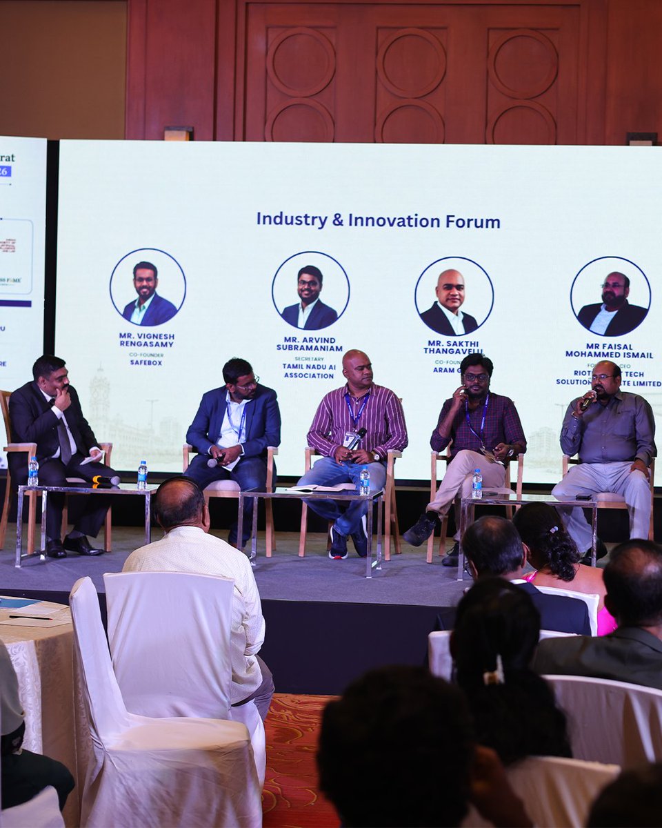 regenesys_ai's tweet photo. AI innovation is no longer driven only by large enterprises. At the #AIForViksitBharat CXO Summit 2026 in Coimbatore, founders &amp; industry leaders explored how regional ecosystems, governance, security &amp; collaboration can shape India’s AI future.

#RegenesysAI #Coimbatore https://t.co/0eOABRMXKO