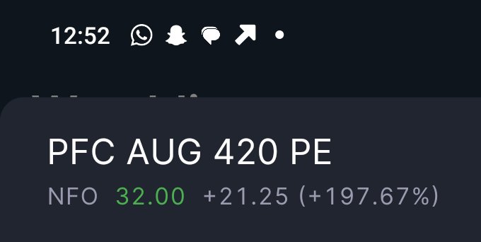 MasterTrader707's tweet photo. HOW'S THE JOSH FRIENDS 

MINTING LIVE #PAISA 

#STOCKS
#REC
#PFC
#NIFTY
#BANKNIFTY https://t.co/rppxYqtjmi
