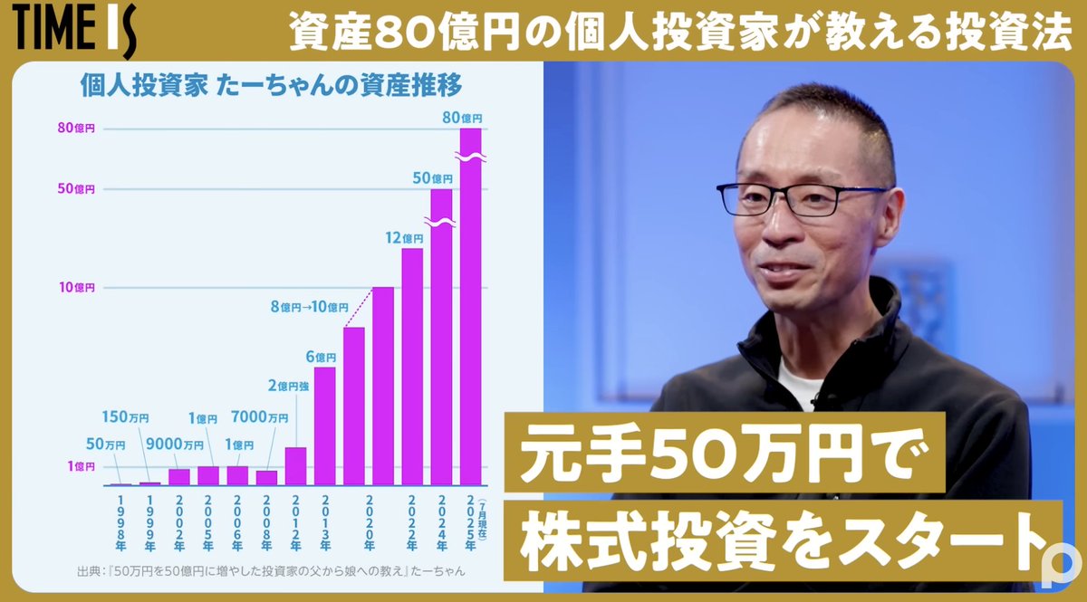 LabSpeculation's tweet photo. 日本股神老爸 太将，年轻时用打工存下的50万日元开始做交易，目前的资产已经达到了80亿。

按现在的汇率，相当于把约2.4万人民币，做到了3.3亿。

不幸的是，前两年他确诊了癌症，医生说他可能时日无多了。

于是他决定，把自己20多年总结的选股和卖出方法写成一本书，留给两个女儿。

太将主要在行业低谷里寻找还能撑到复苏的公司，等经营数字转向后买入，股价提前反映未来利润时卖出。