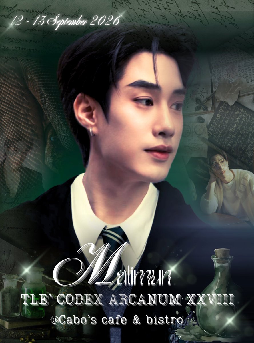 tlecodexarcanum's tweet photo. 🔮 𝐓𝐋𝐄’ 𝐂𝐎𝐃𝐄𝐗 𝐀𝐑𝐂𝐀𝐍𝐔𝐌 𝐗𝐗𝐕𝐈𝐈𝐈 คัมภีร์ลับซึ่งบันทึกเรื่องราวของชายหนุ่มผู้วิเศษ ที่มาพร้อมเวทมนตร์ลึกลับที่จะทำให้คุณตกหลุมรักตัวตนของ ‘เติ้ล มติมันท์’ อย่างถอนตัวไม่ขึ้น💚
12 - 13 September
📍Cabo’s café & bistro (MRT Phahon Yothin Station, Exit 3)
#TLE_mtm #TleCodexArcanum28