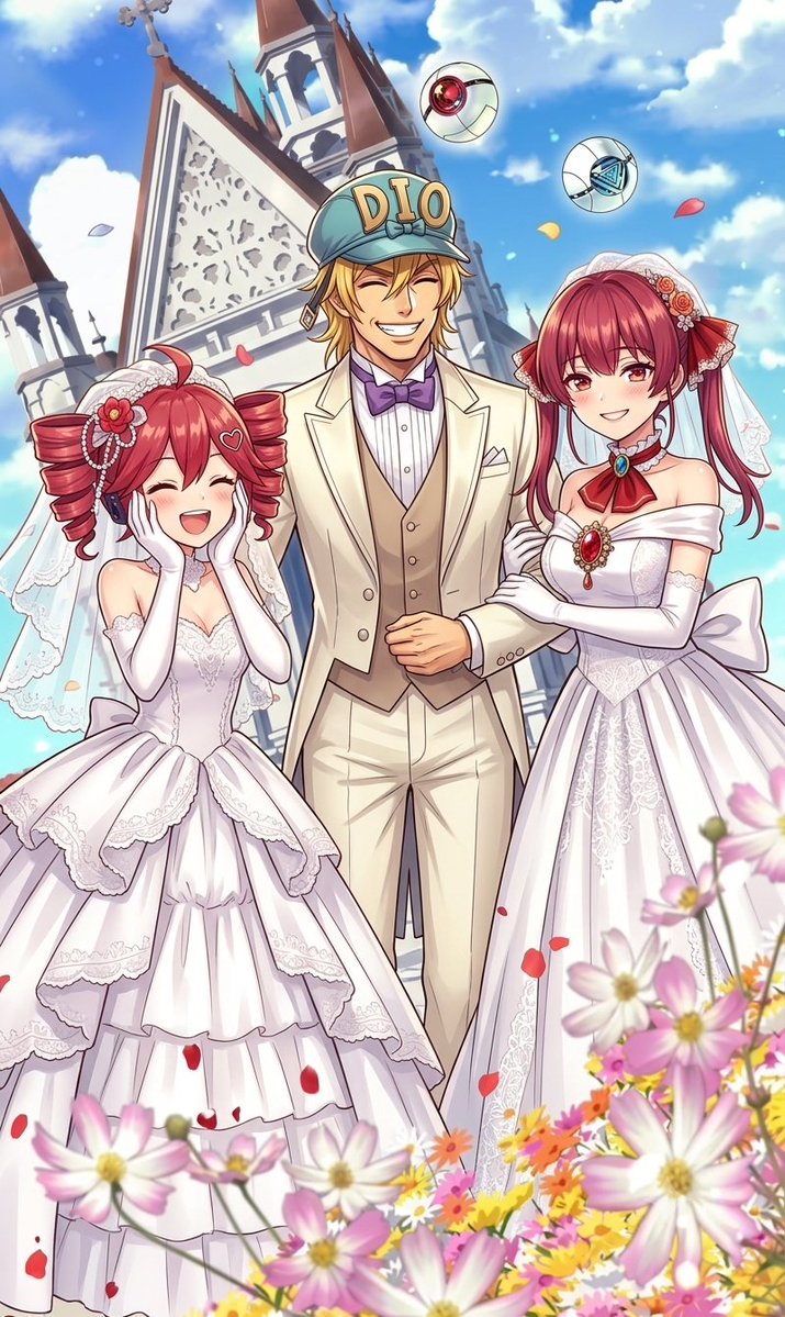 _First_Hero's tweet photo. @TETO___KASANE @MARINE__LOVER 

- Diego lleva siempre consigo una foto del día de su boda con sus dos amada y bella esposa para tener un recuerdo de aquel día especial - https://t.co/zbUlumeCgU