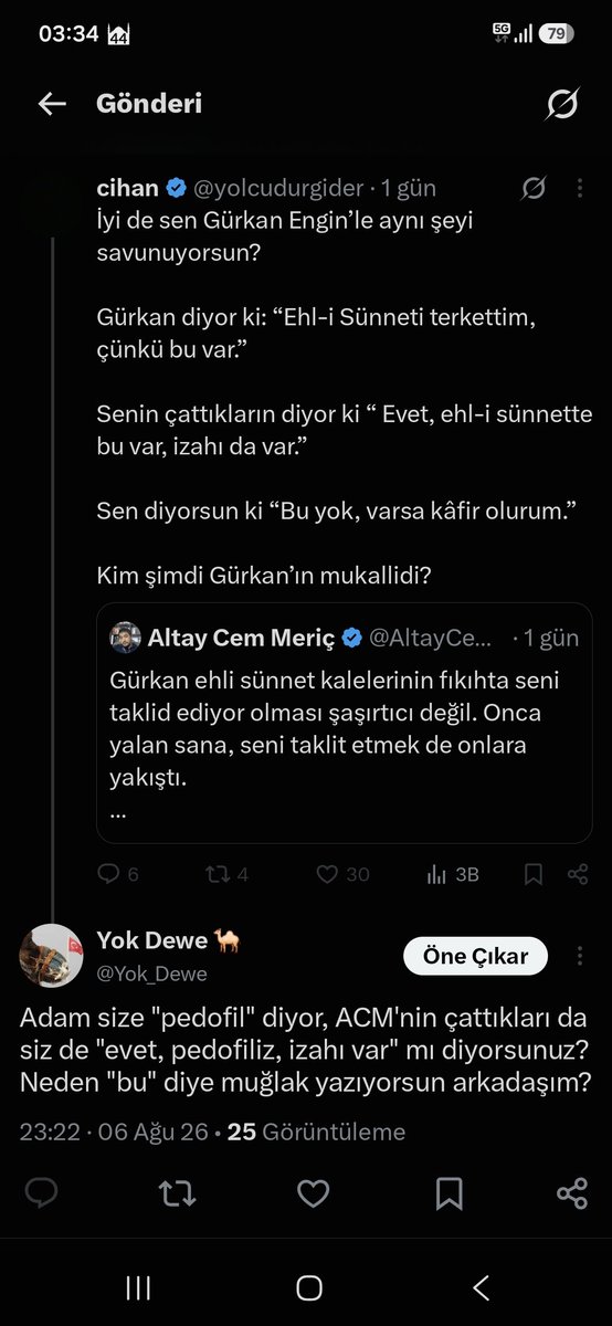 Yok_Dewe's tweet photo. @Tiryaki_Pasha @yolcudurgider @AltayCemMeric Gürkan'ı yanlışladığı mesele: Ergenliğe girmemiş çocukla cima kötü değildir.

Adam açık açık Gürkan'dan nakil aldığını ikrar ediyor ama o değil "Hayır pedofili kötüdür" diyenler "Gürkancı" oluyor. Bunu çevirebileceğine inanıyor ciddi ciddi. İnanılmaz bir pişkinlik. https://t.co/fV4nBHQT2f